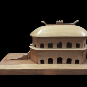 Wooden Rong Ghar Model – Handcrafted