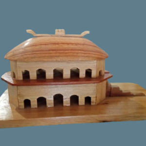 Wooden Rong Ghar Model – Handcrafted