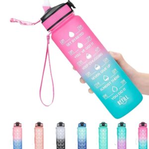 Amazing Water Bottle with Motivational Time Marker 1000 ml