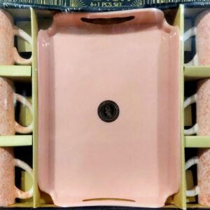 Peach Tray & Cup Set Pack of 1